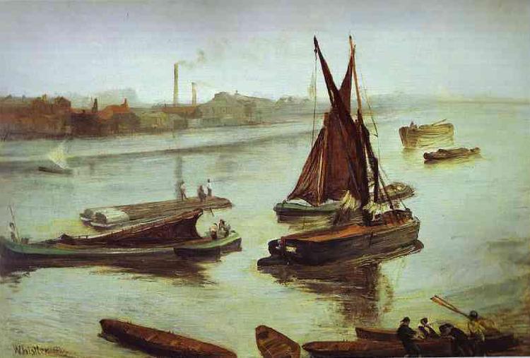 James Abbot McNeill Whistler Grey and Silver: Old Battersea Reach oil painting image